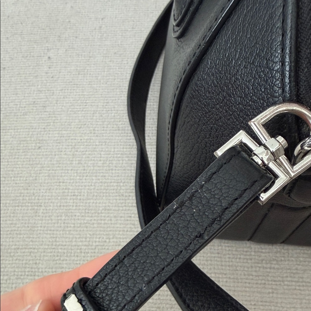 Givenchy Black Leather Mini Antigona with Crossbody Strap - Picture 16 of 17